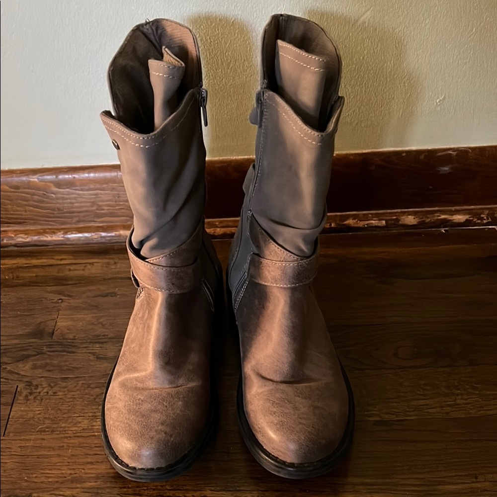Carlos by Carlos Santana Brown Combat Moto Boots - Picture 2 of 4